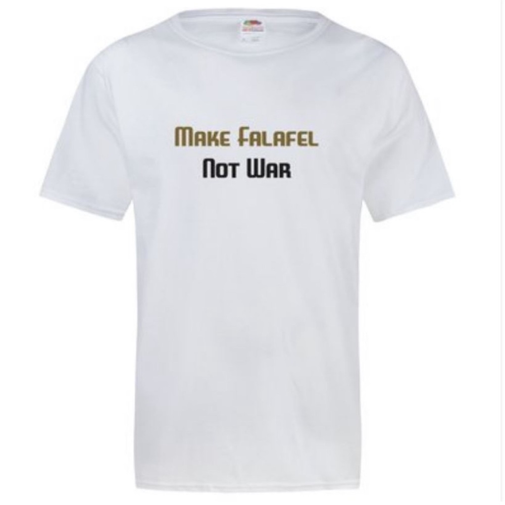 FREE SHIPPING Make Falafel Not War t shirt
